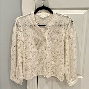 Veronica Beard Eyelet Blouse